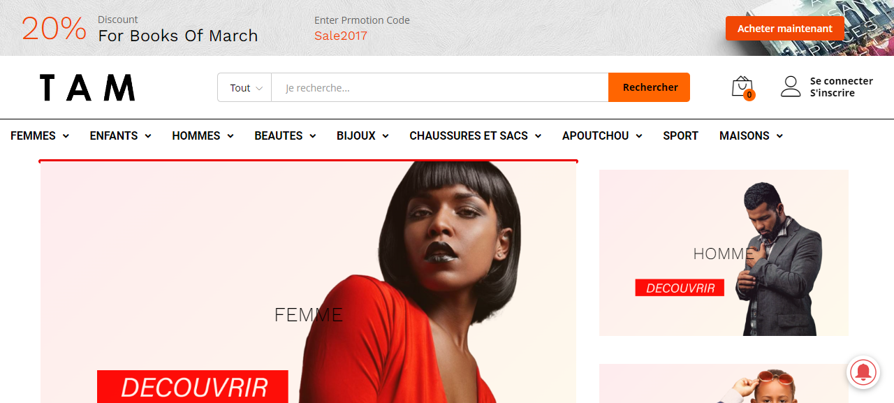 TAM site d'e-Commerce